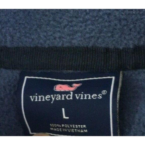 Vineyard Vines Marthas Vineyard Mens Blue Green Full Zip Fleece Vest Size Large - Picture 6 of 8